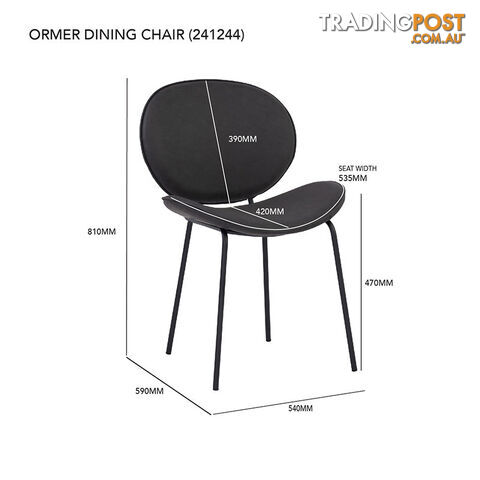 ORMER Dining Chair - Titanium - 241244 - 9334719009988