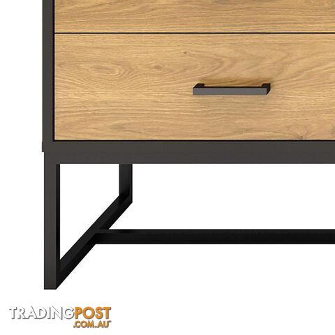 AMSTER Sideboard 160cm - Natural & Black - AS-AMSTERSB02 - 9334719010830