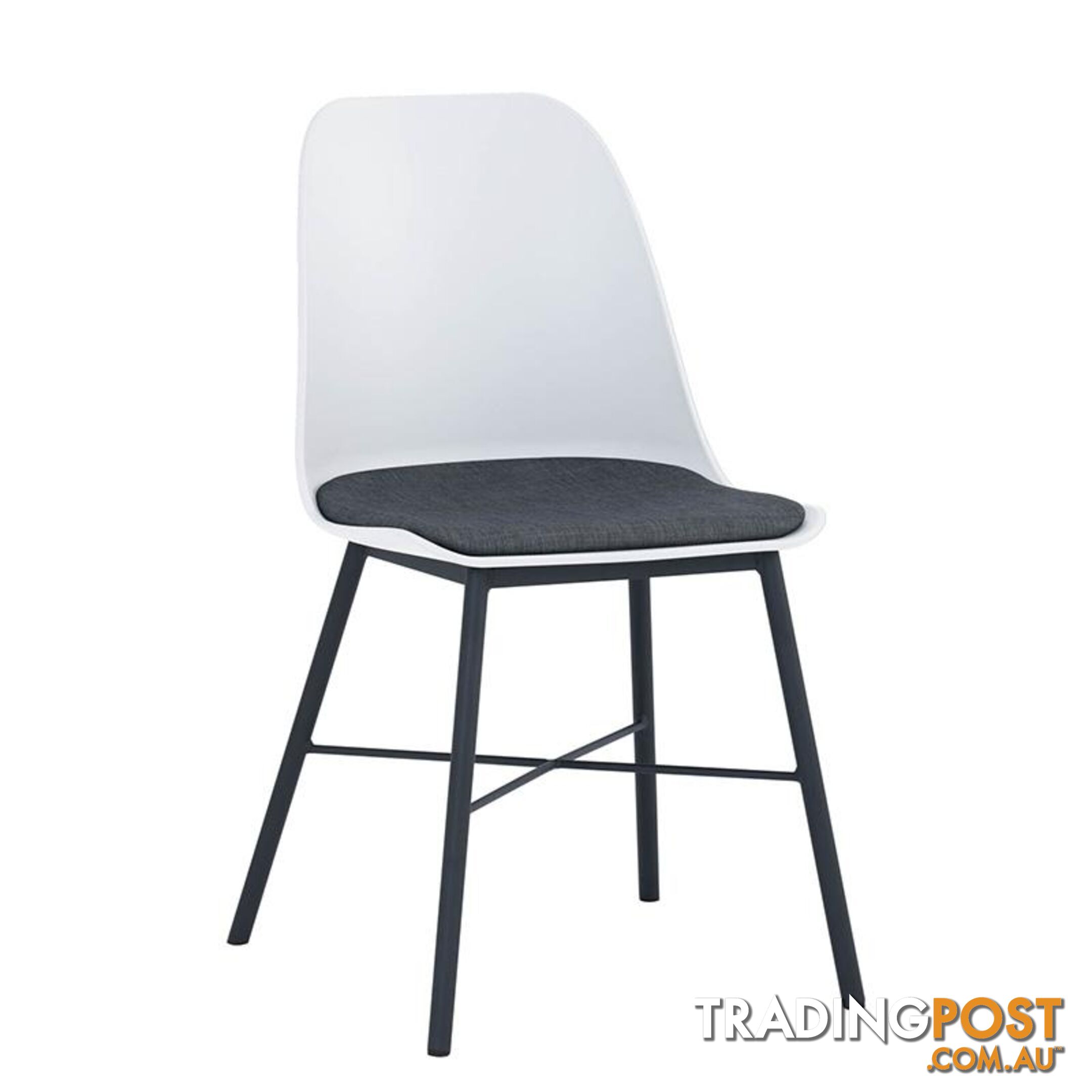 LAXMI Dining Chair - White & Black - 241187 - 9334719008448