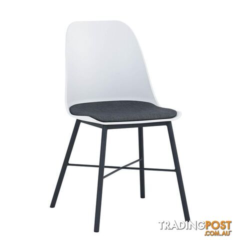 LAXMI Dining Chair - White & Black - 241187 - 9334719008448