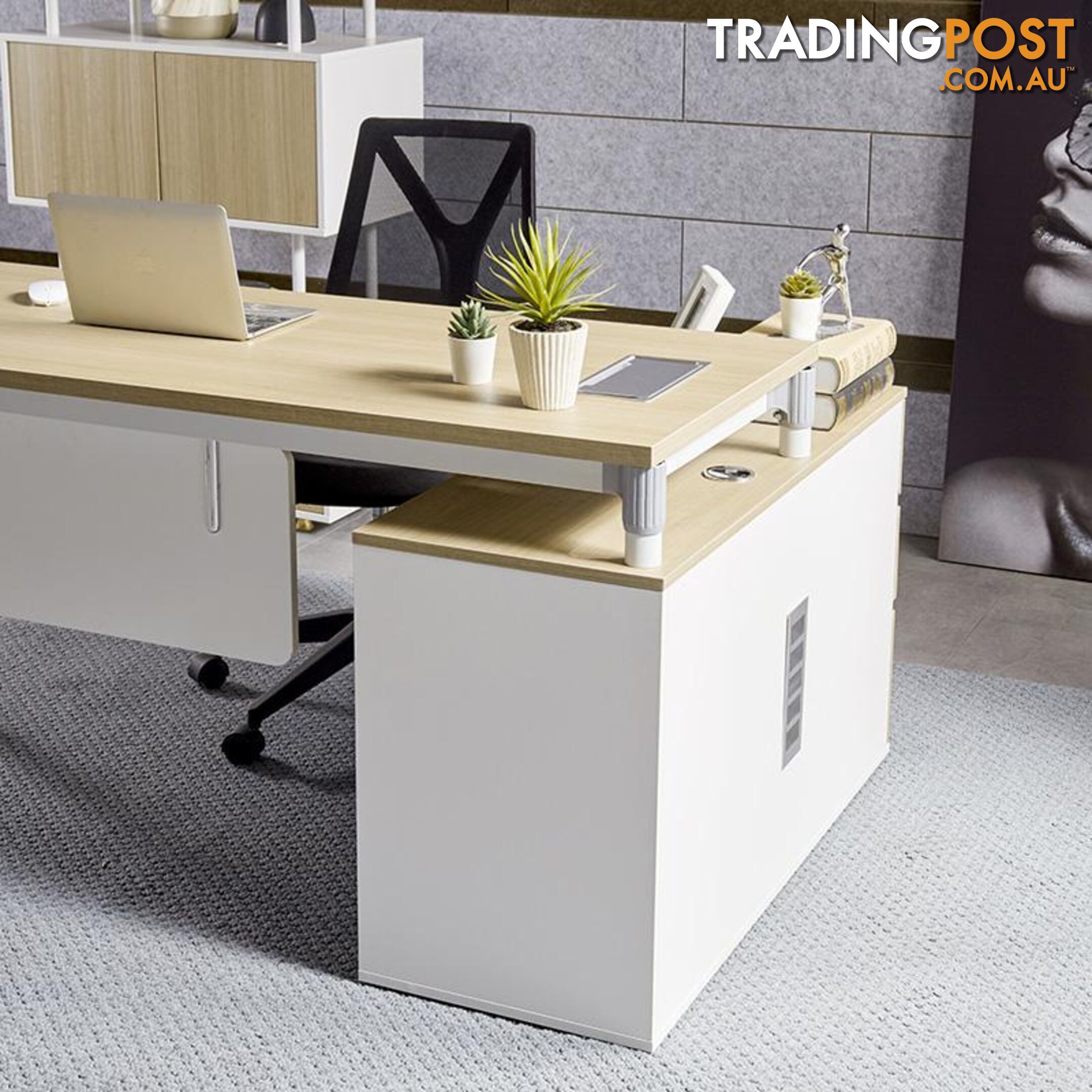 RAVEN SINGLE Workstation 160-180/100cm - Natural White - WF-SZW003 - 9334719010274