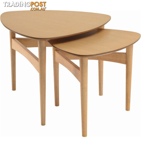 Set of 2 - Poet Coffee Tables - Oak - 1309328 - 9334719004747