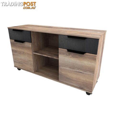 AFTAN Credenza 1.2M - Warm Oak & Black - WF-N01 - 9334719011523