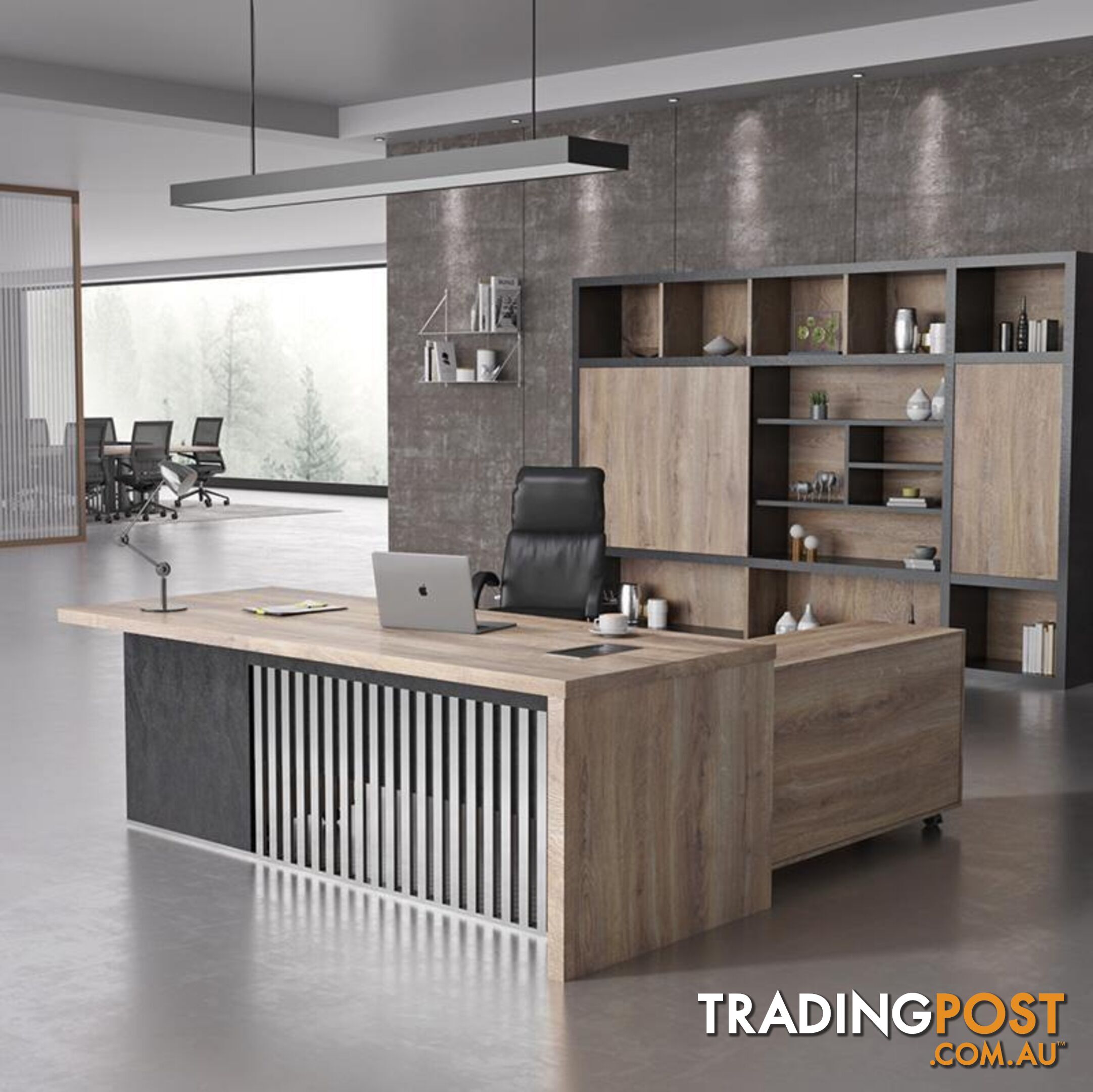 AFTAN Credenza 1.2M - Warm Oak & Black - WF-N01 - 9334719011523