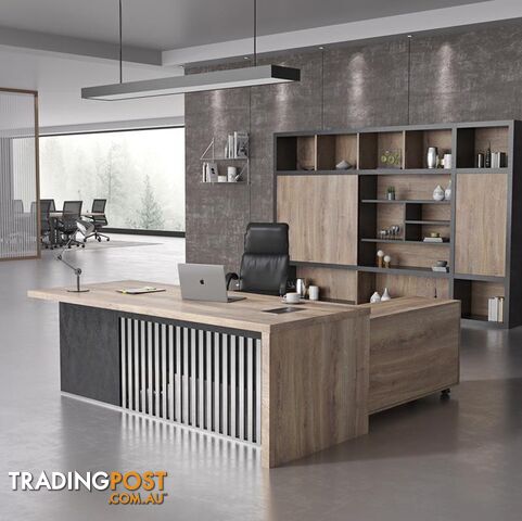 AFTAN Credenza 1.2M - Warm Oak & Black - WF-N01 - 9334719011523