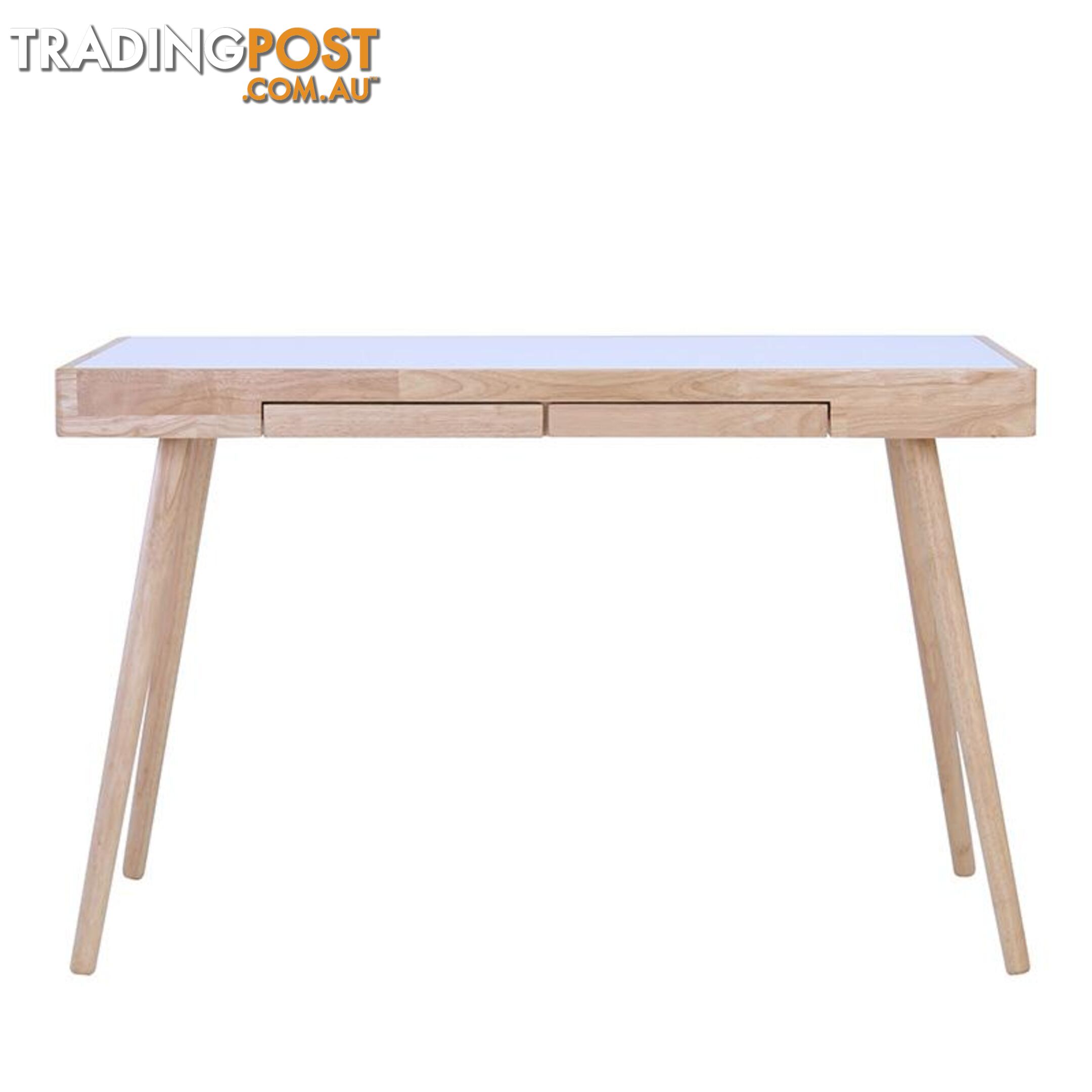 RETH Study Desk 120cm - Natural & White - 124027 - 9334719002798