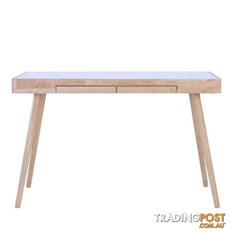 RETH Study Desk 120cm - Natural & White - 124027 - 9334719002798