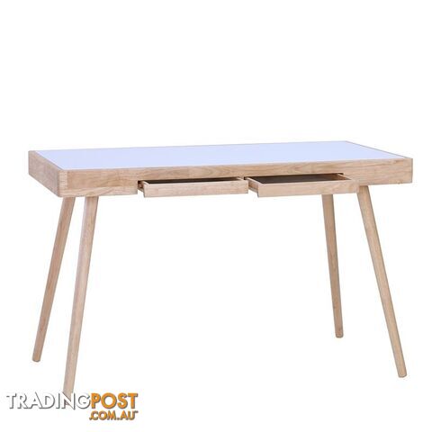 RETH Study Desk 120cm - Natural & White - 124027 - 9334719002798