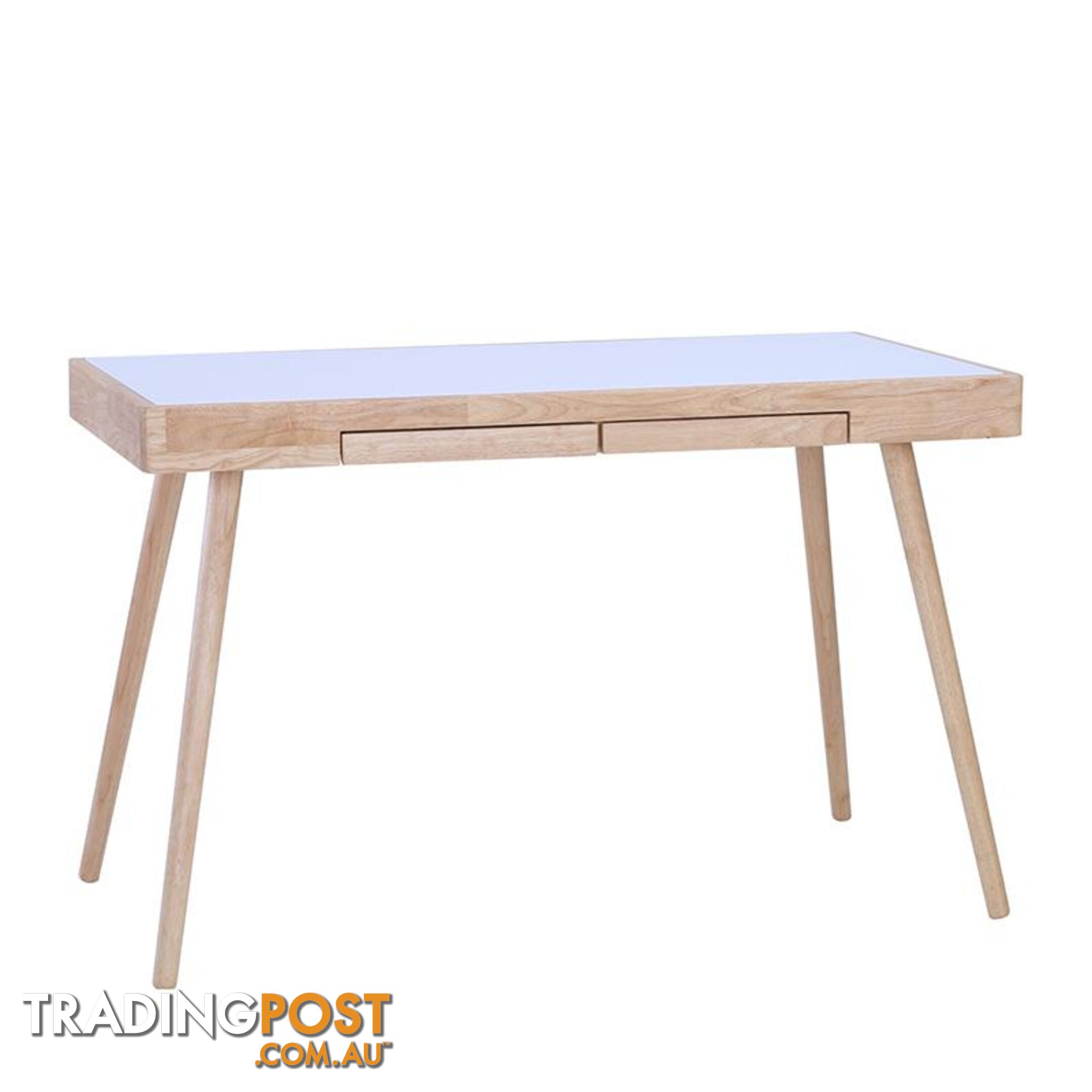 RETH Study Desk 120cm - Natural & White - 124027 - 9334719002798