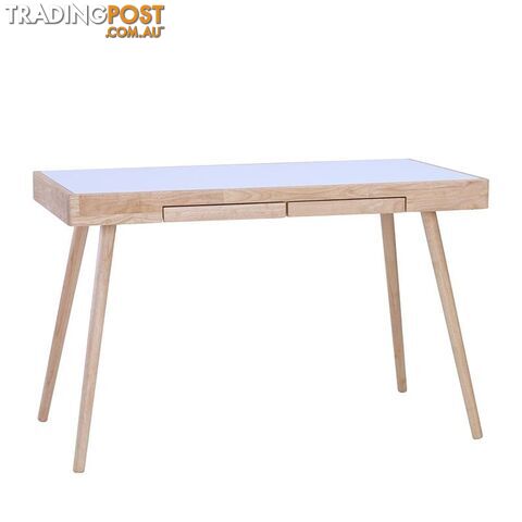 RETH Study Desk 120cm - Natural & White - 124027 - 9334719002798