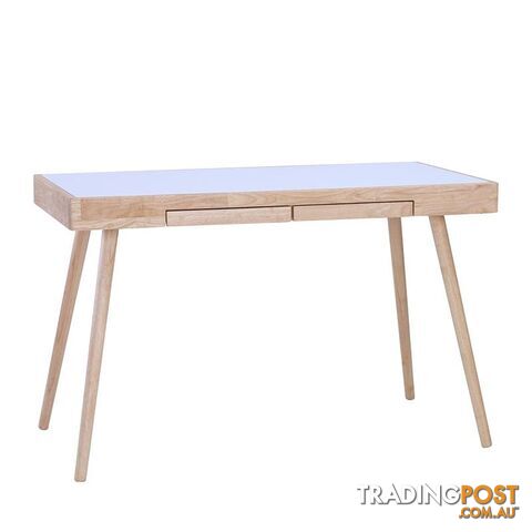 RETH Study Desk 120cm - Natural & White - 124027 - 9334719002798