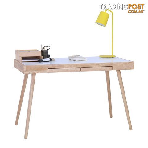 RETH Study Desk 120cm - Natural & White - 124027 - 9334719002798