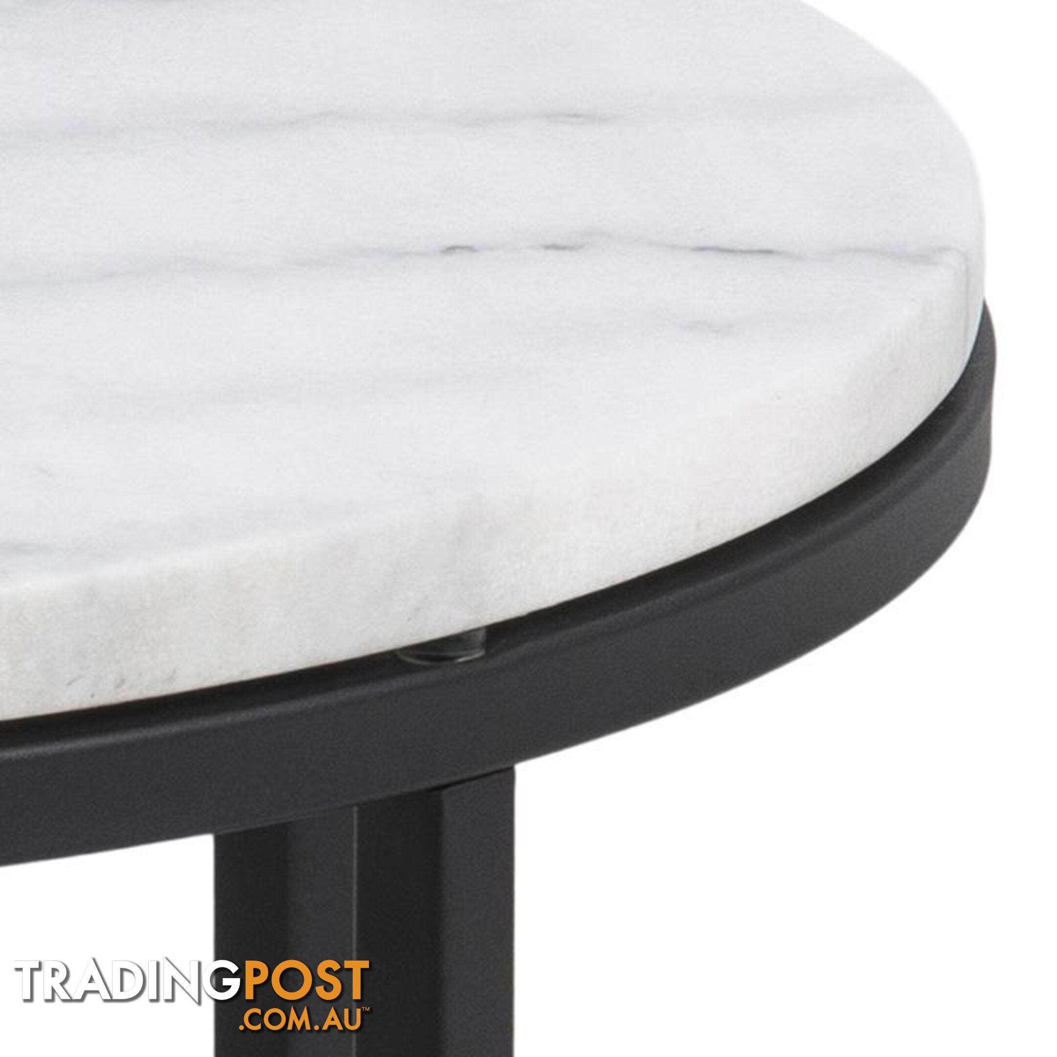 JOSS Side Table Marble 55cm - White - AC-H000018368 - 5713941015723