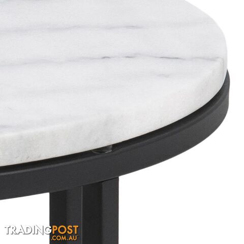 JOSS Side Table Marble 55cm - White - AC-H000018368 - 5713941015723