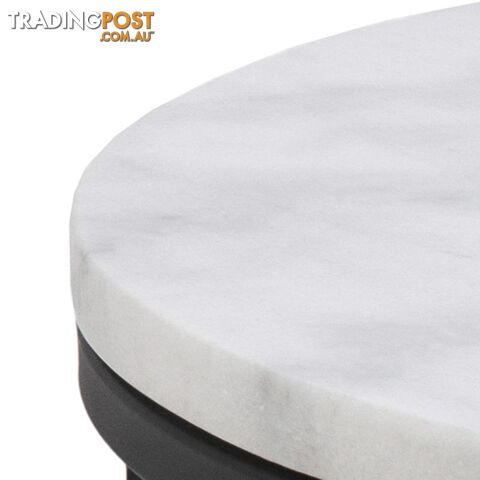 JOSS Side Table Marble 55cm - White - AC-H000018368 - 5713941015723