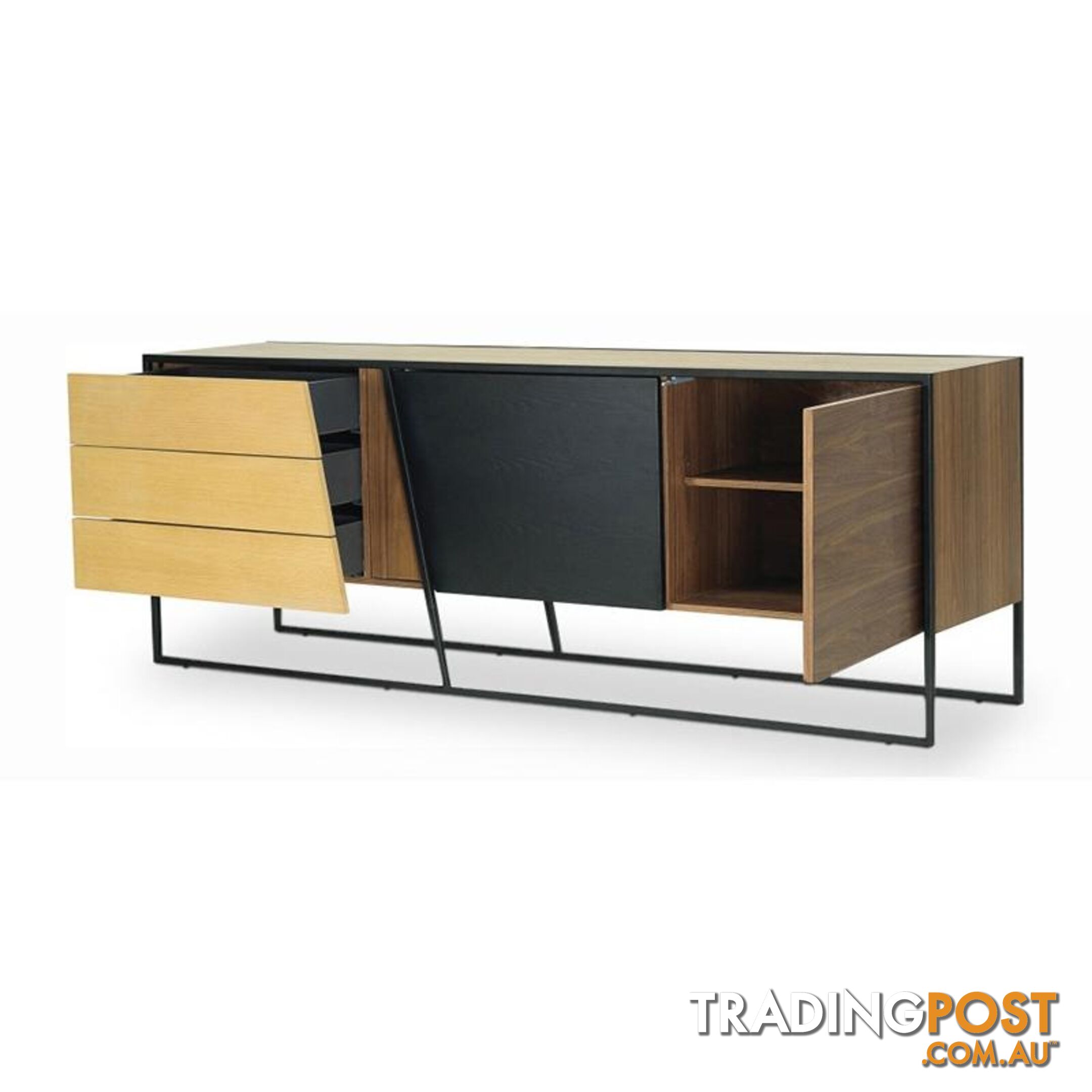 ODIN 205cm Walnut Veneer Sideboard - 3469004 - 9334719009117