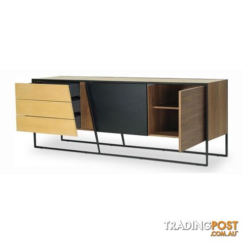 ODIN 205cm Walnut Veneer Sideboard - 3469004 - 9334719009117