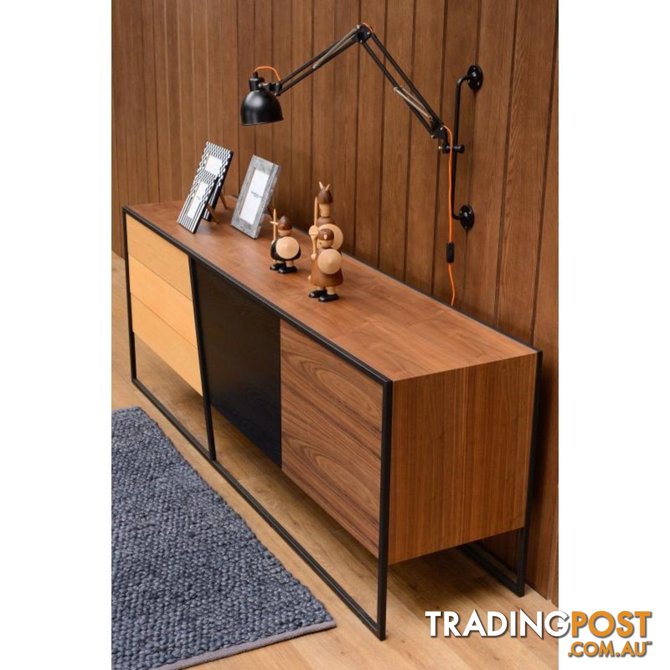 ODIN 205cm Walnut Veneer Sideboard - 3469004 - 9334719009117