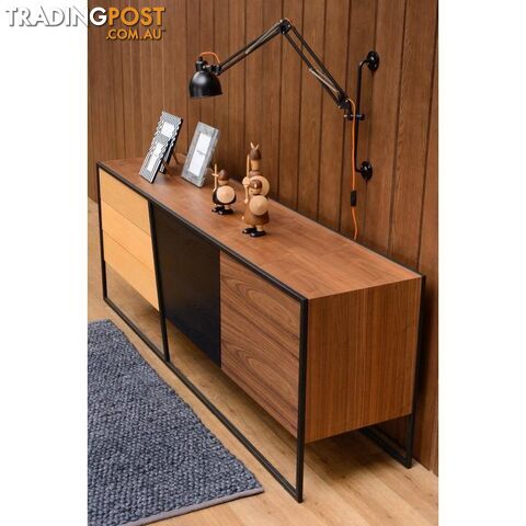 ODIN 205cm Walnut Veneer Sideboard - 3469004 - 9334719009117