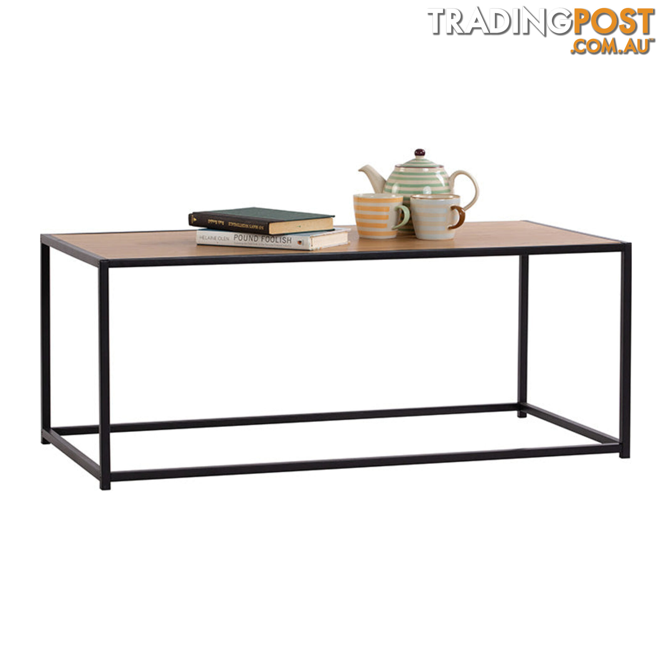 BRADFORD Coffee Table 100cm - Natural & Black - 133043 - 9334719000541