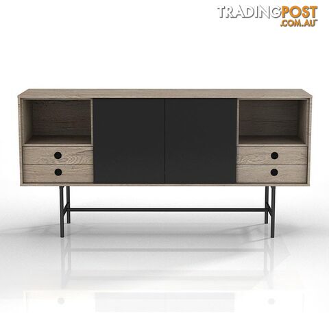 BAYLEN Sideboard 1.6M - Warm Oak & Black - WF-CW-01 - 9334719003757