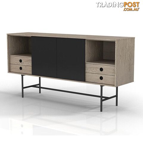 BAYLEN Sideboard 1.6M - Warm Oak & Black - WF-CW-01 - 9334719003757