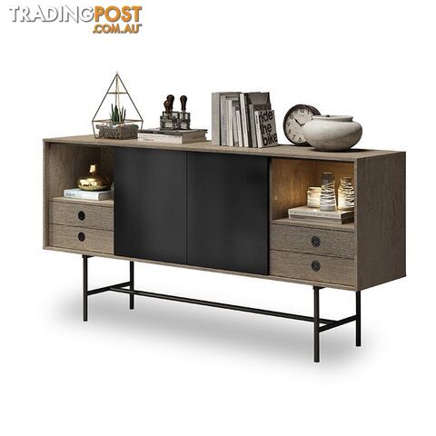 BAYLEN Sideboard 1.6M - Warm Oak & Black - WF-CW-01 - 9334719003757