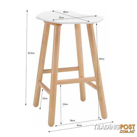 Hetty Counter Stool - Oak + White - 24092675 - 9334719007779