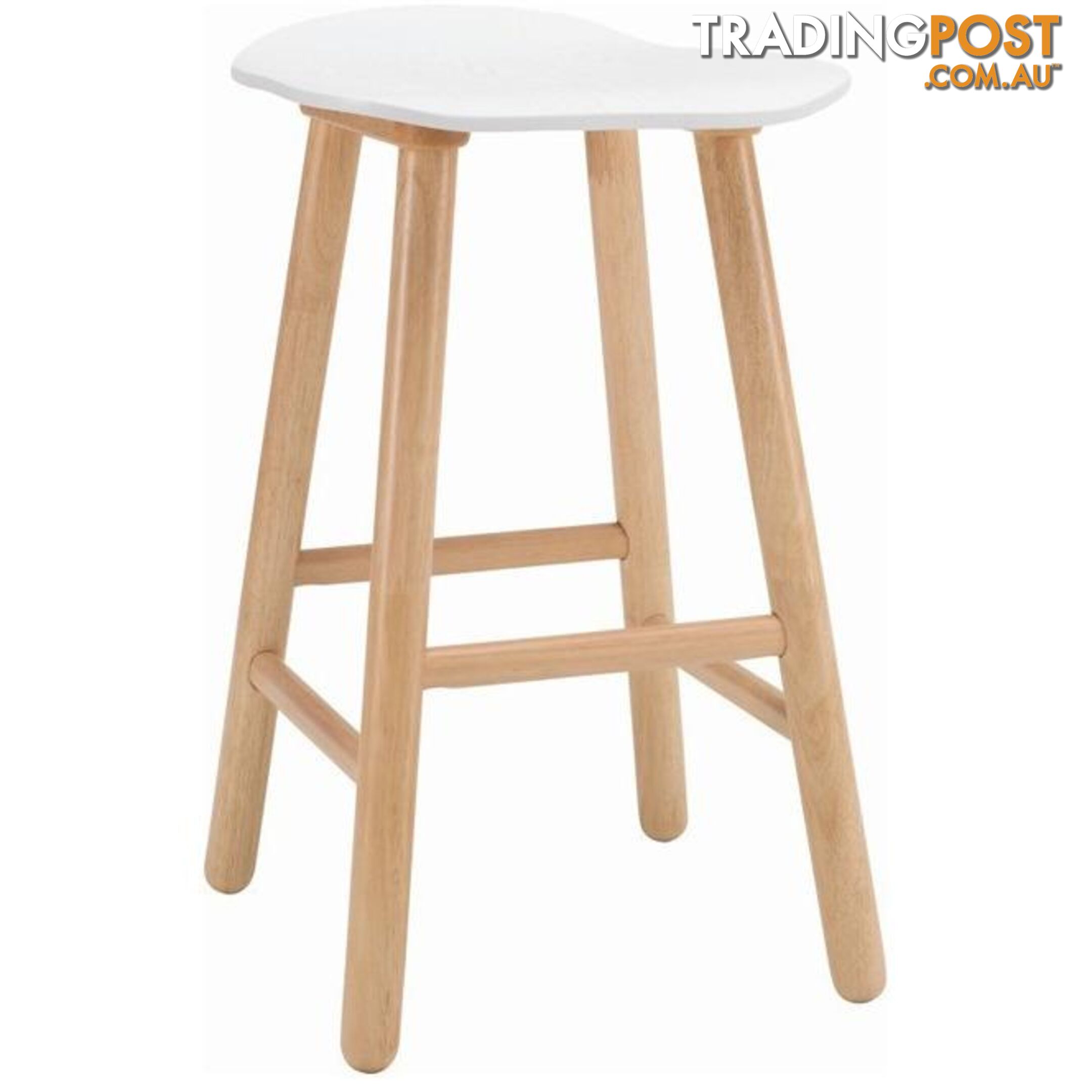 Hetty Counter Stool - Oak + White - 24092675 - 9334719007779