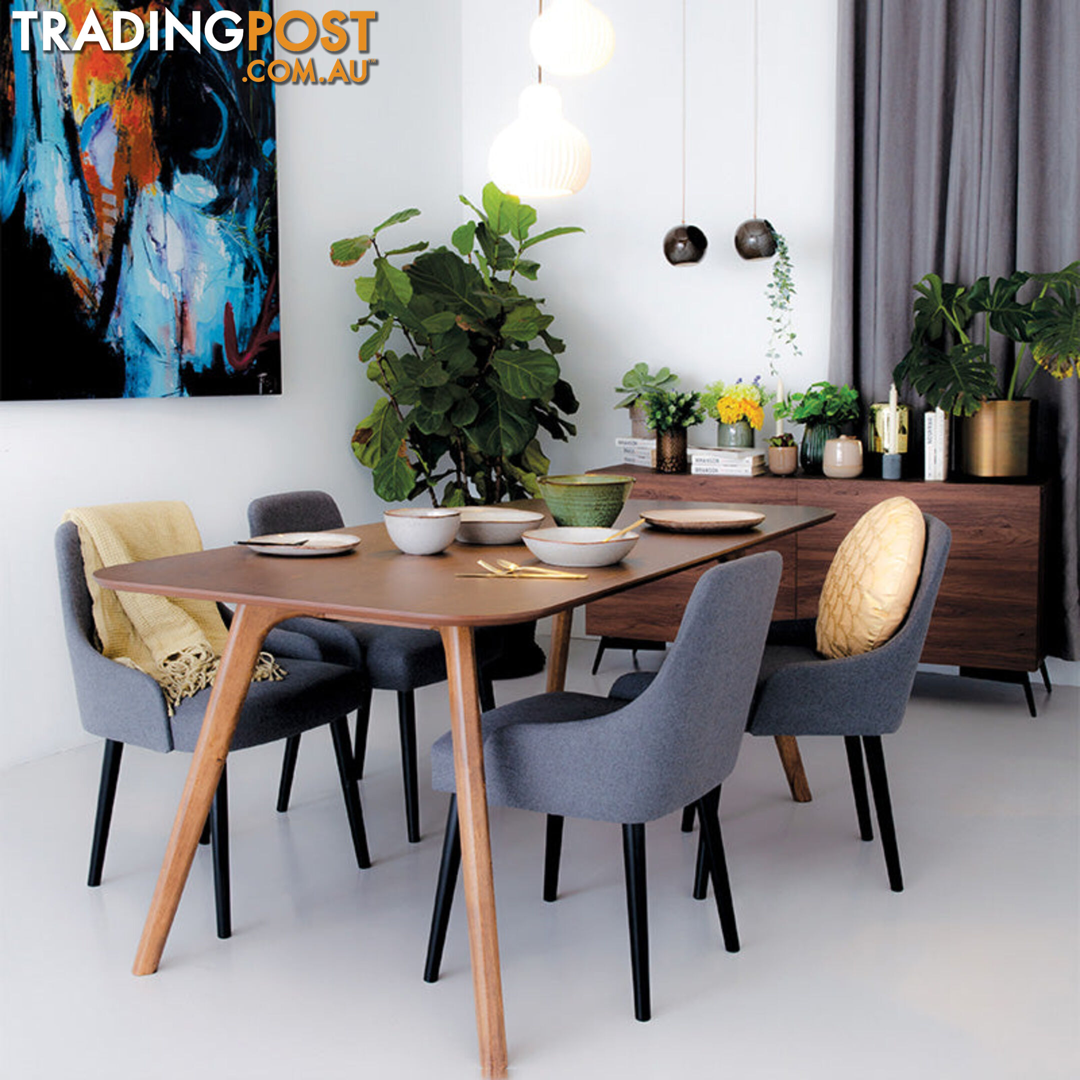 CAITLIN Dining Chair - Dim Grey - 241137 - 9334719008332