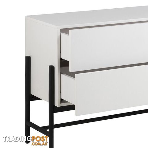 MOGEN Sideboard 185cm - White & Black - AC-H000018851 - 5713941044075