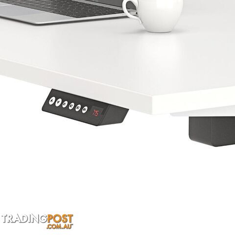 AGILE PRO Electric 2 Column Sit Standing Desk - 1200mm to 1800mm - White & White - OG_AGE2SSD147