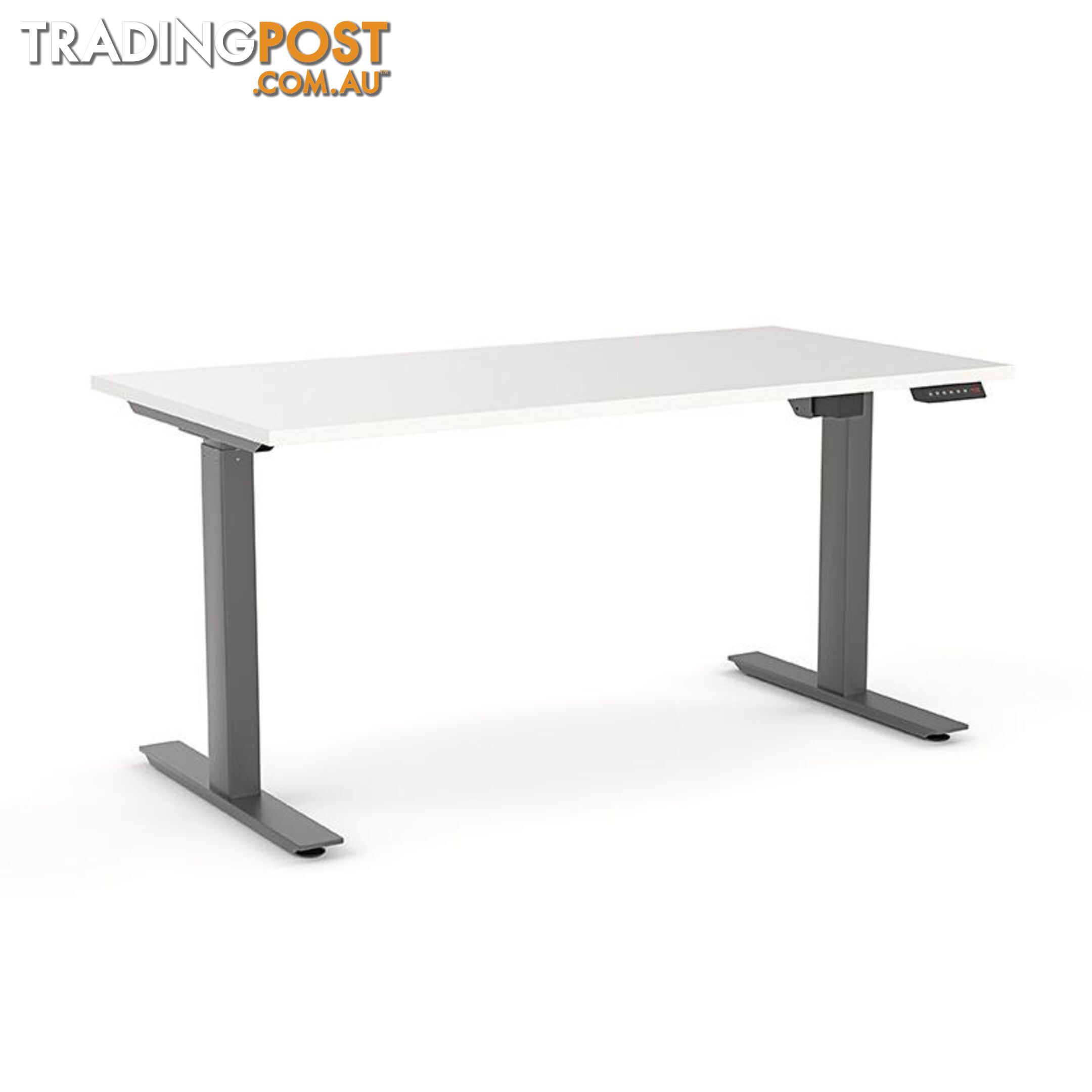 AGILE PRO Electric 2 Column Sit Standing Desk - 1200mm to 1800mm - White & White - OG_AGE2SSD147