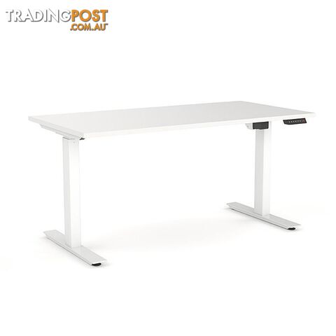 AGILE PRO Electric 2 Column Sit Standing Desk - 1200mm to 1800mm - White & White - OG_AGE2SSD147