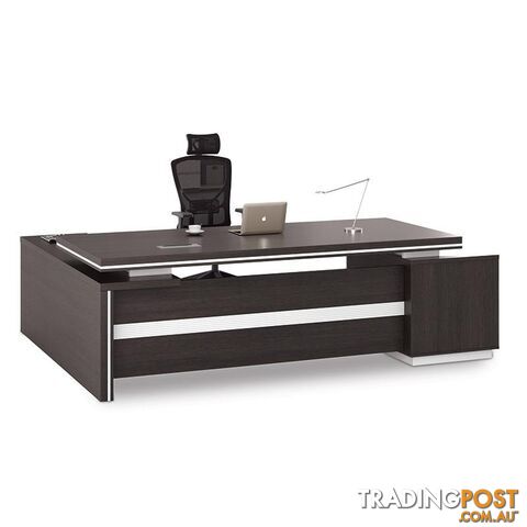 Xander Executive Office Desk with Right Return 2.49M - Black & White - MF-23MHB012 - 9334719001326