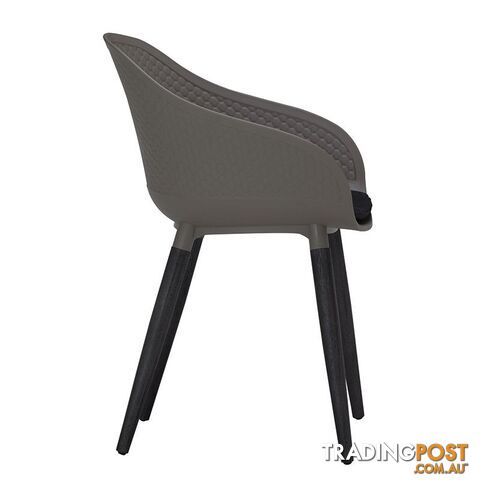 UNITY Arm Chair - Taupe & Black - 241255 - 9334719009711