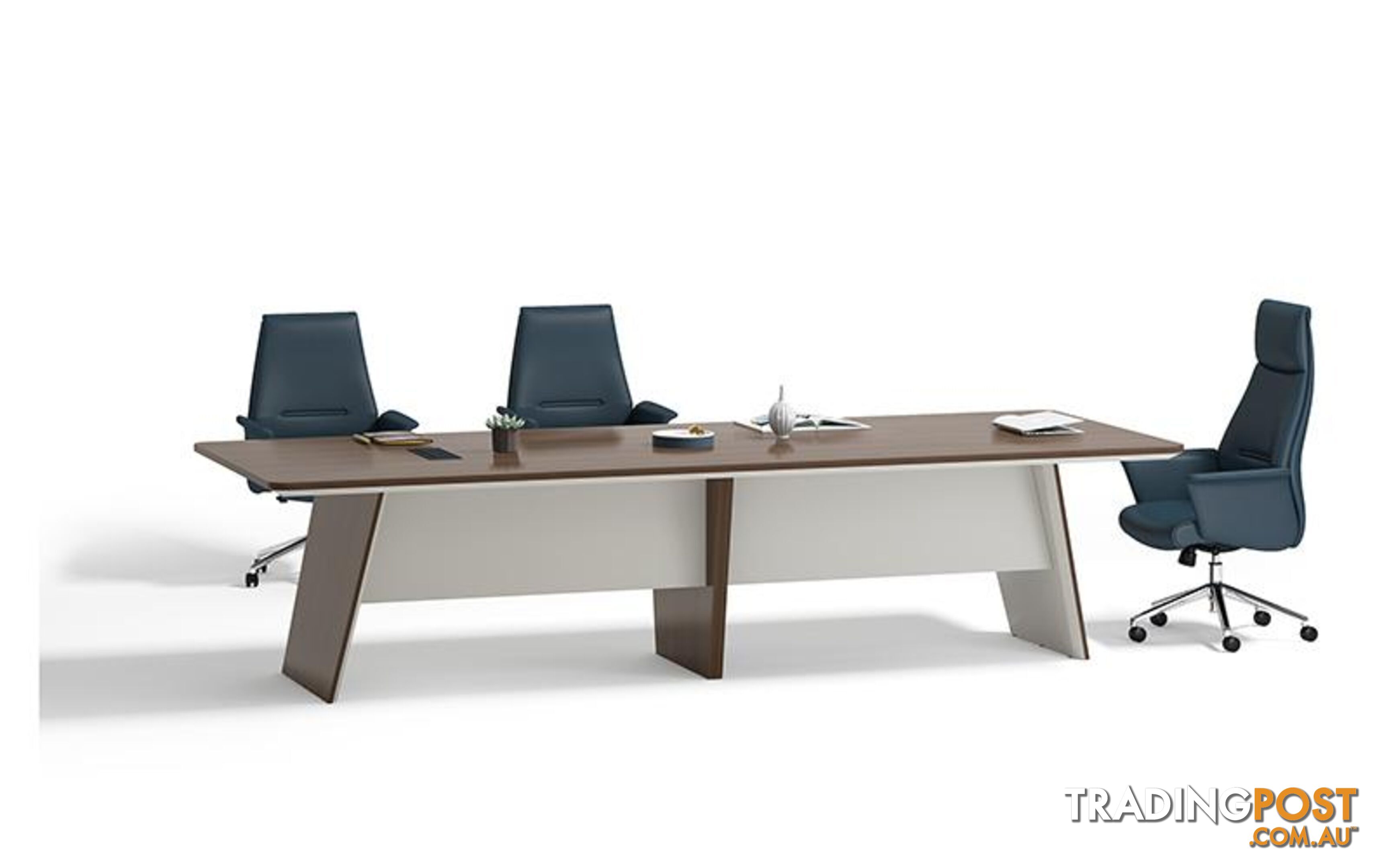 ANDERS Boardroom Table 3.2M - Australian Gold Oak & Beige - DF-TIAN-C0132 - 9334719011165