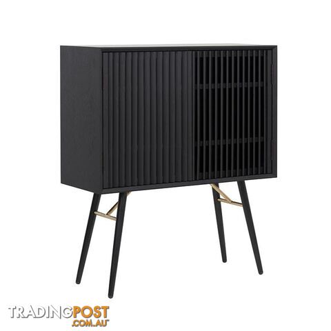 ASLOG Tall Sideboard 90cm - Black - DI-J9660 - 9334719001968