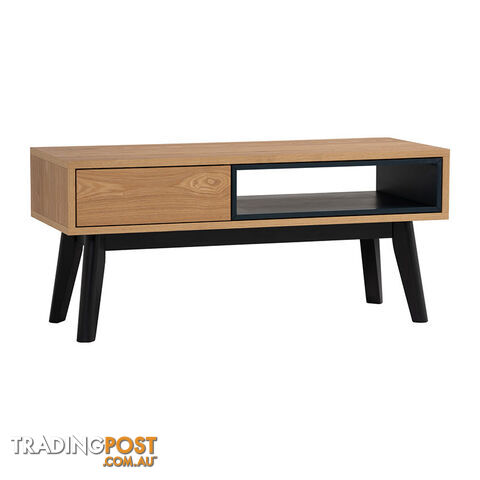 CASTOR Coffee Table 100cm - Natural, Navy Blue & Black - 133091