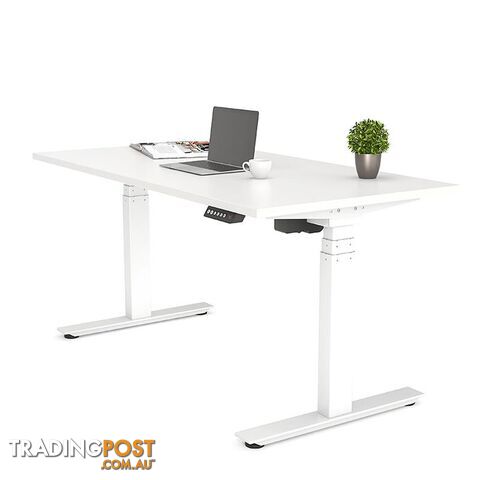 AGILE PRO Electric 2 Column Sit Standing Desk - 1200mm to 1800mm - Oak & Black - OG_AGE2SSD169