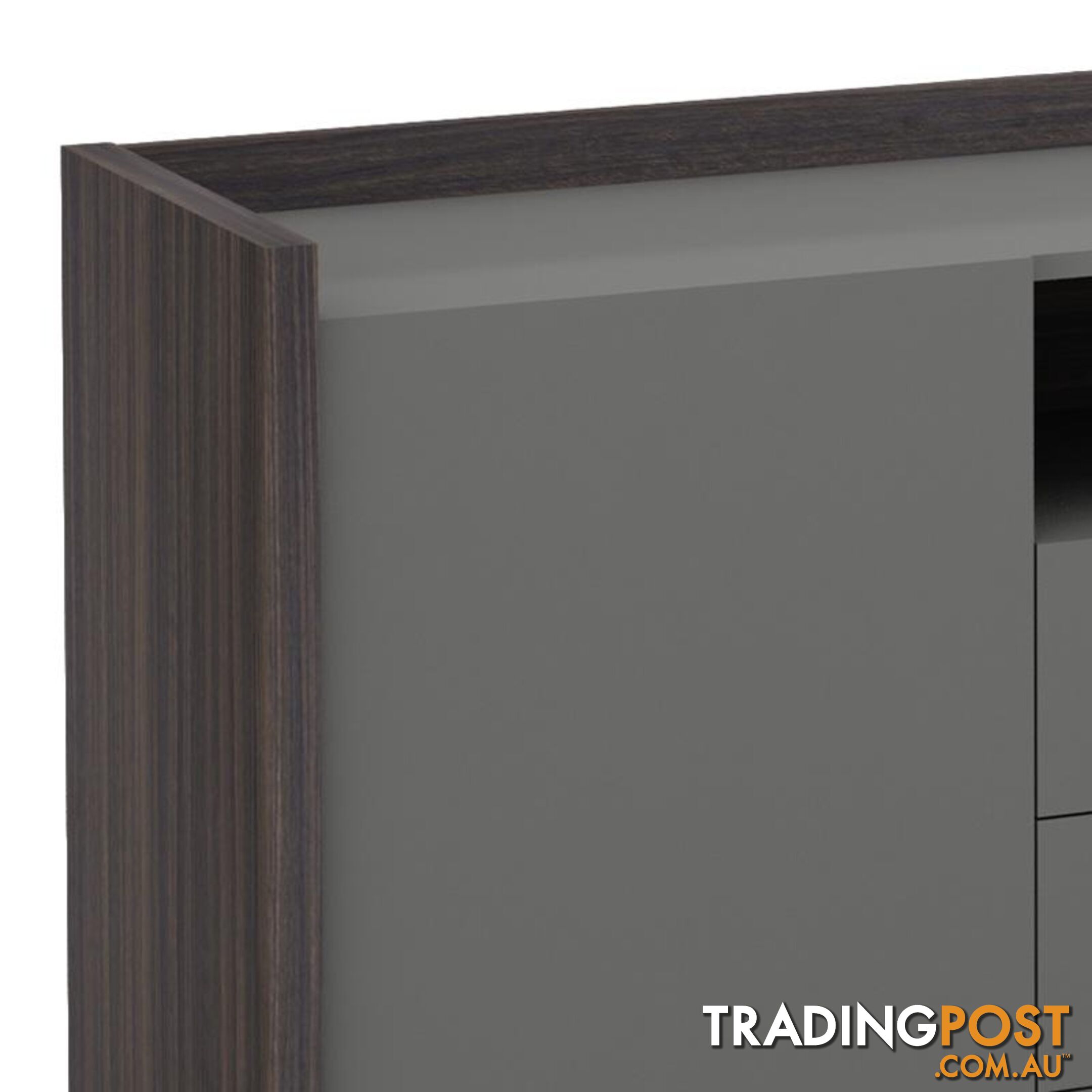 RADDIX Credenza Cabinet 160cm - Iron Grey & Brown - DF-FF-S0316 - 9334719003344