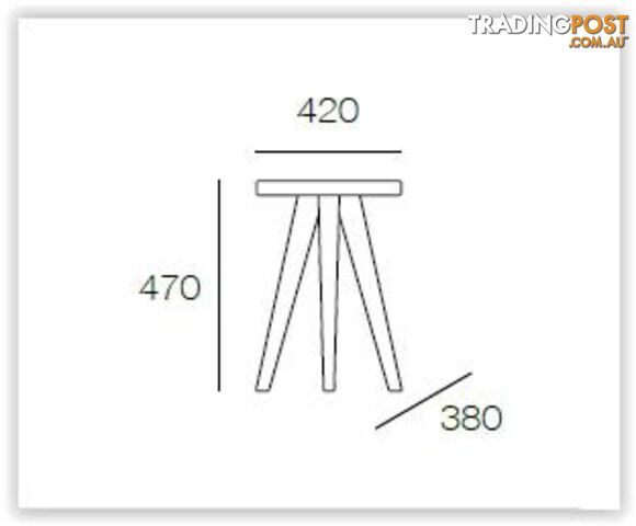 Petite Stool - 47cm - Grey - 24092445 - 9334719007281