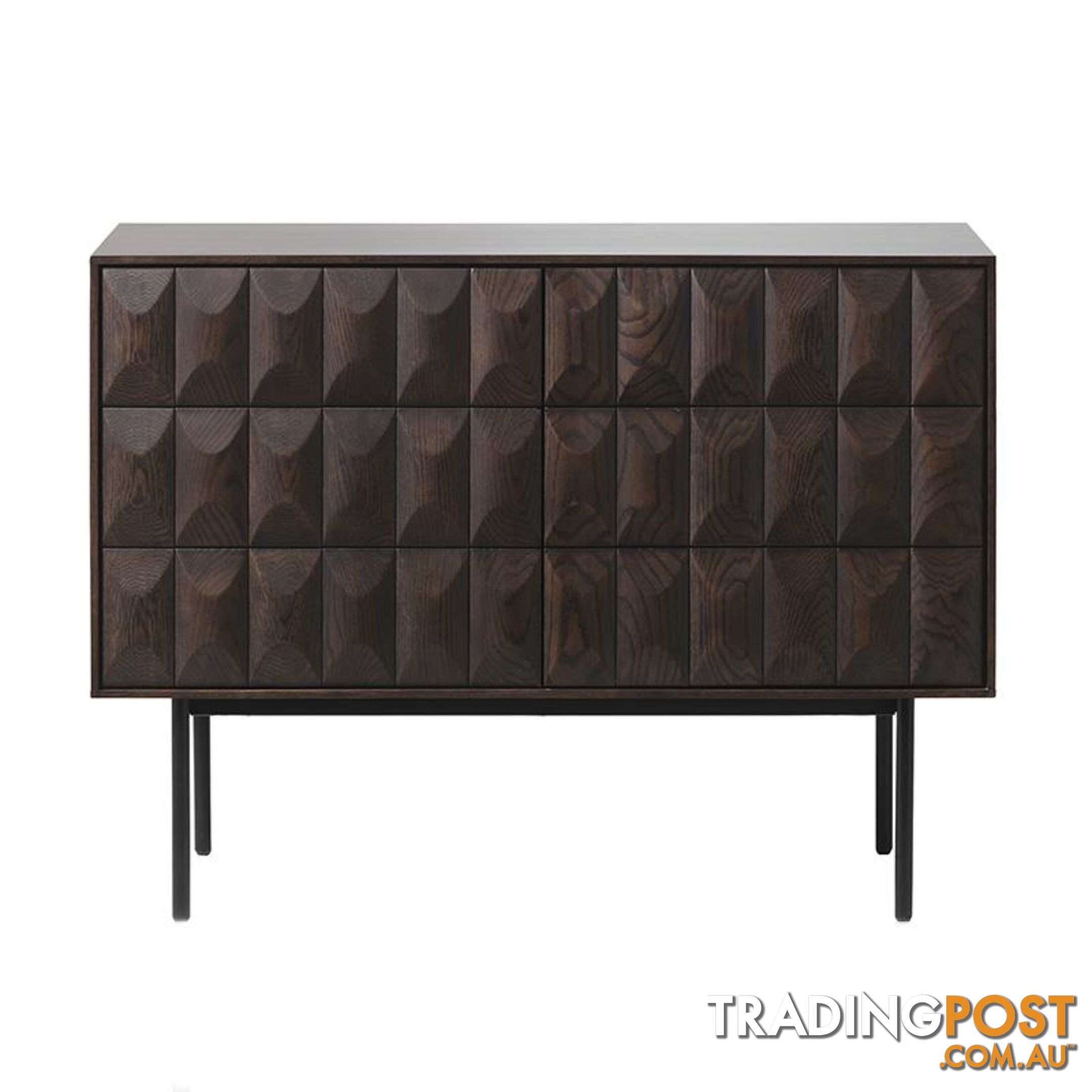 LATINA Sideboard 107cm - Dark Brown / Black - 43403181 - 5704745097152