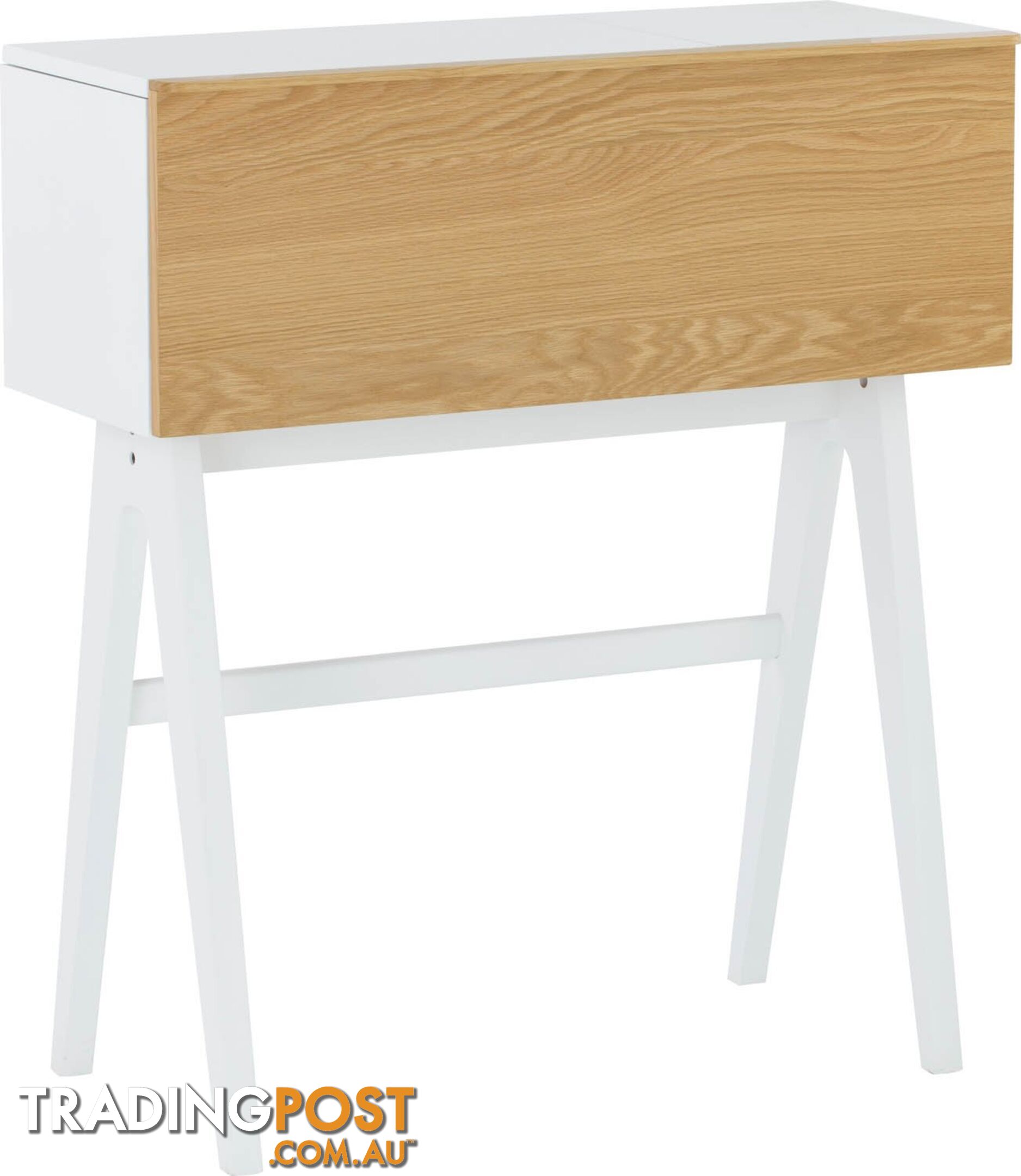 VALEN Study Desk 96cm - White & Oak - 123005 - 9334719000299