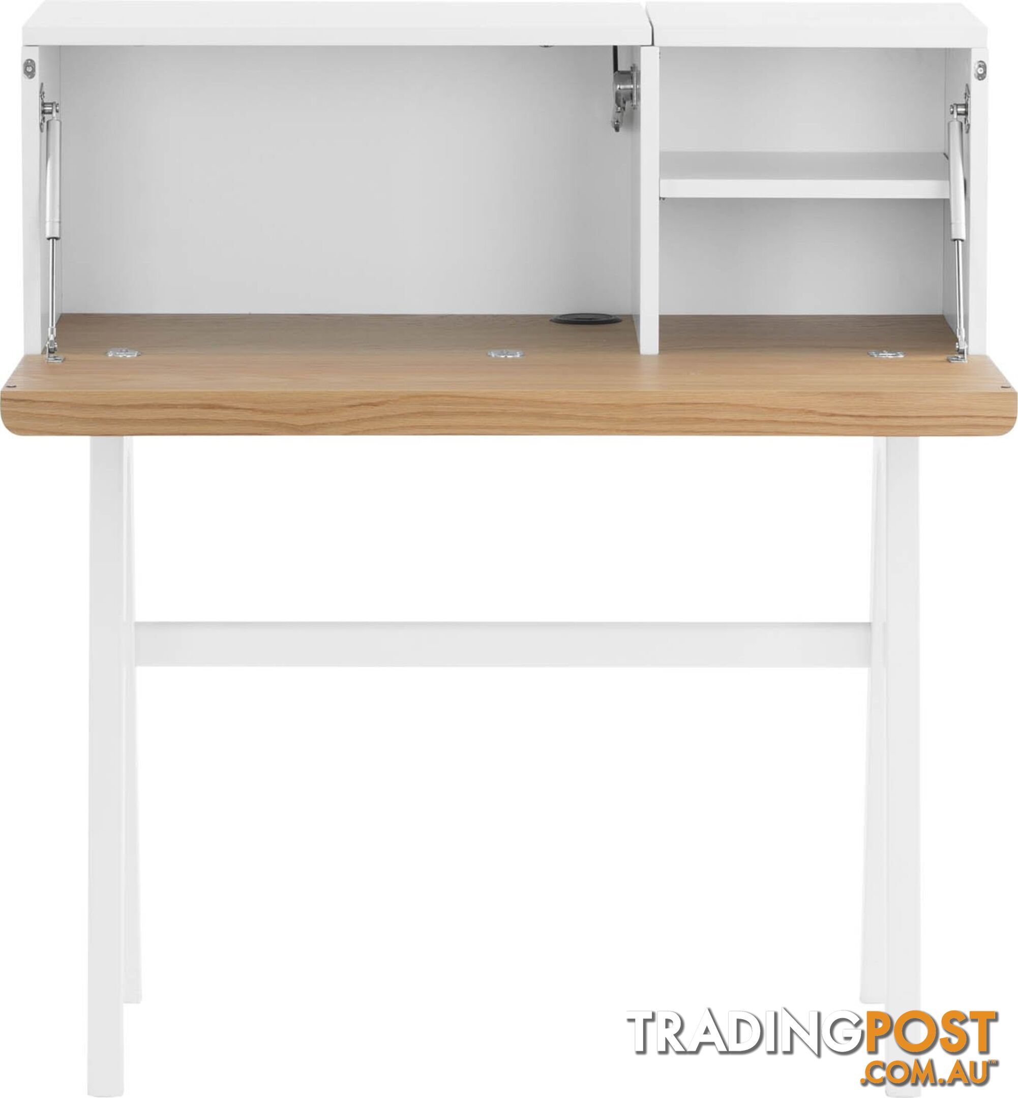 VALEN Study Desk 96cm - White & Oak - 123005 - 9334719000299