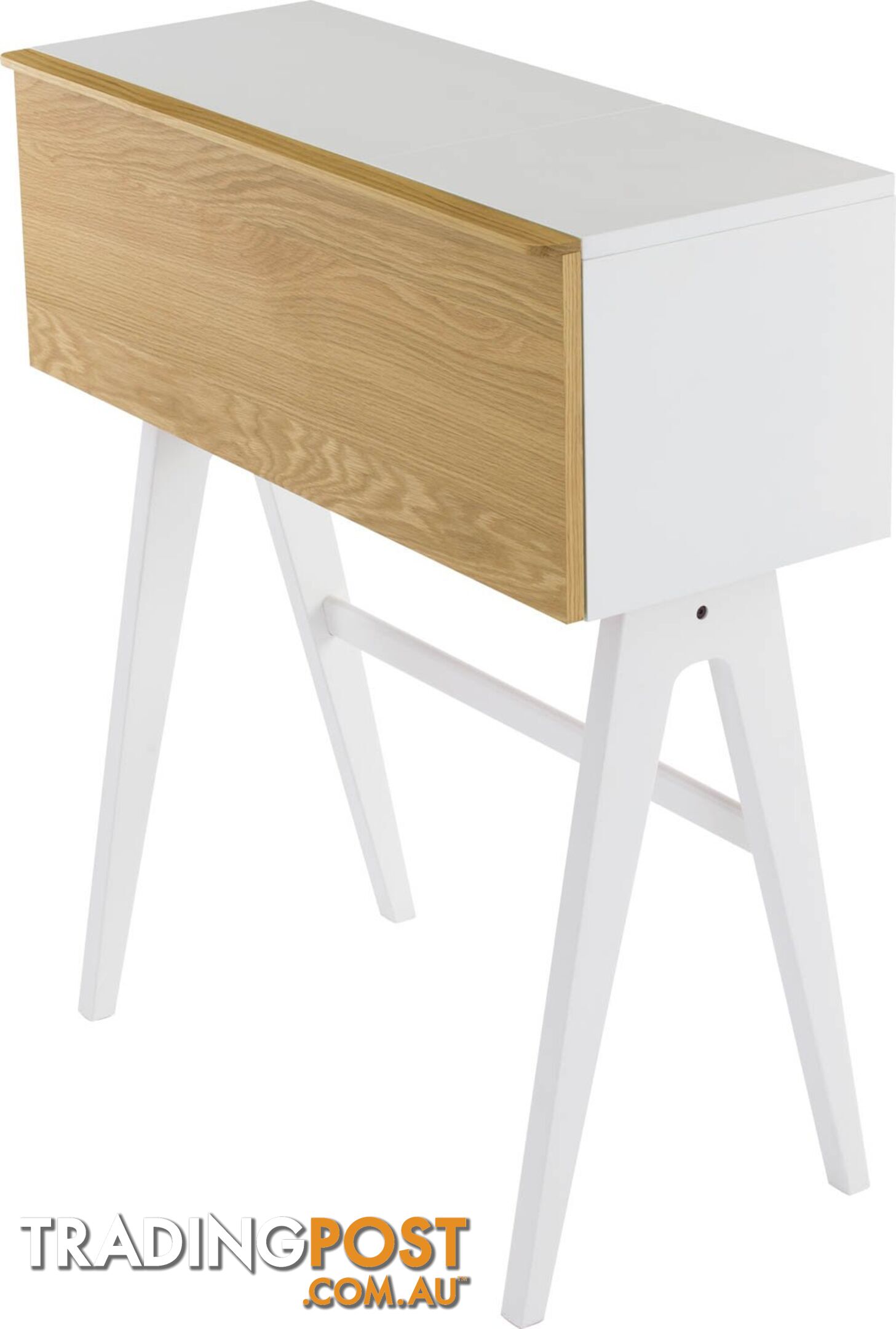 VALEN Study Desk 96cm - White & Oak - 123005 - 9334719000299
