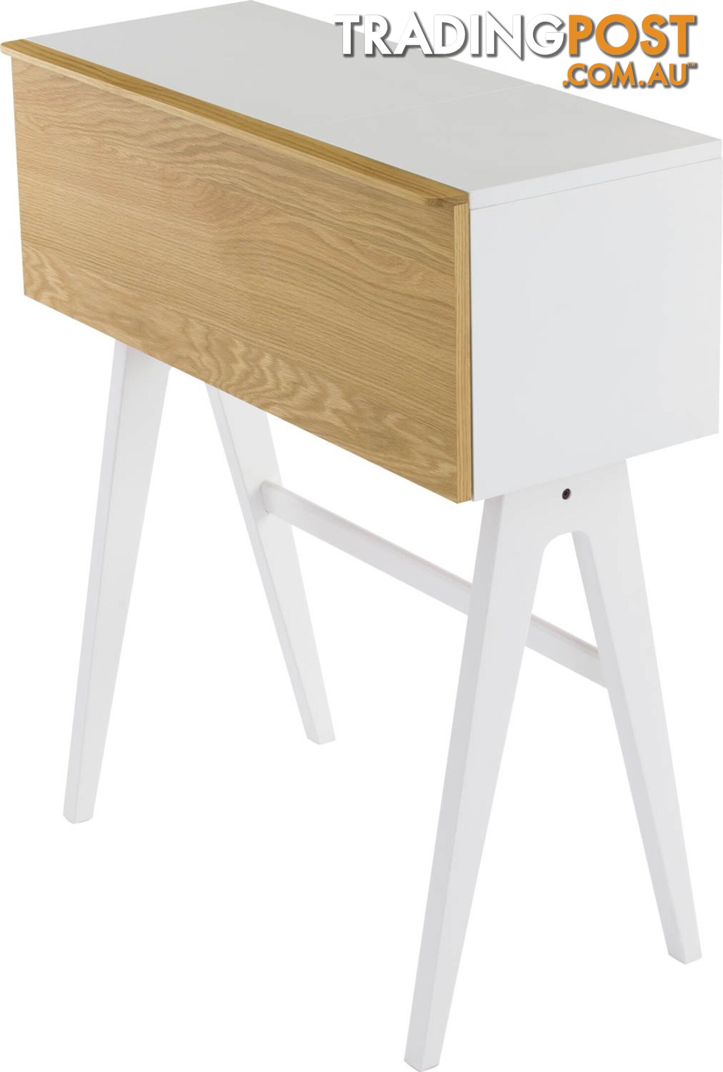 VALEN Study Desk 96cm - White & Oak - 123005 - 9334719000299