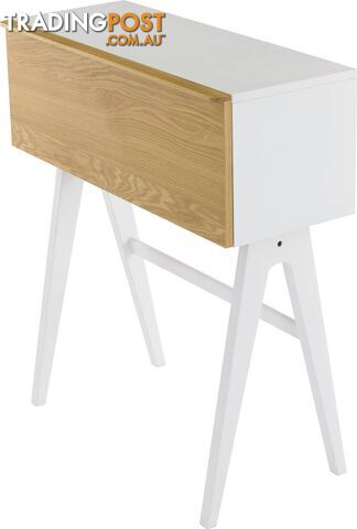 VALEN Study Desk 96cm - White & Oak - 123005 - 9334719000299