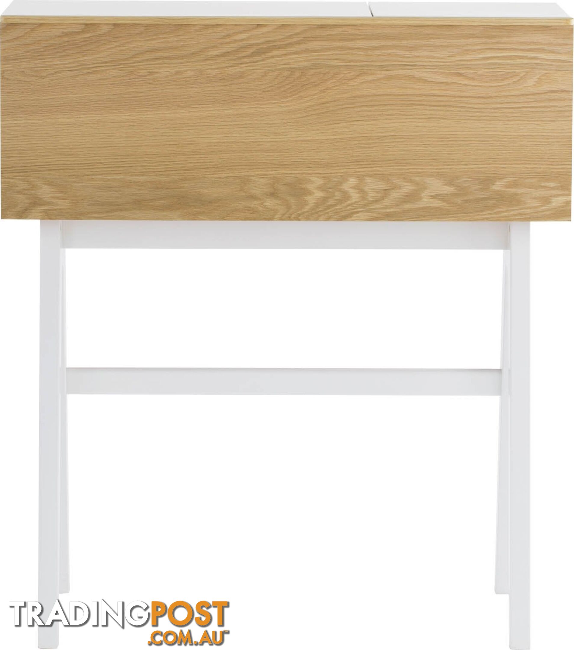 VALEN Study Desk 96cm - White & Oak - 123005 - 9334719000299