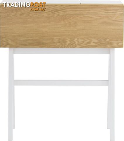 VALEN Study Desk 96cm - White & Oak - 123005 - 9334719000299